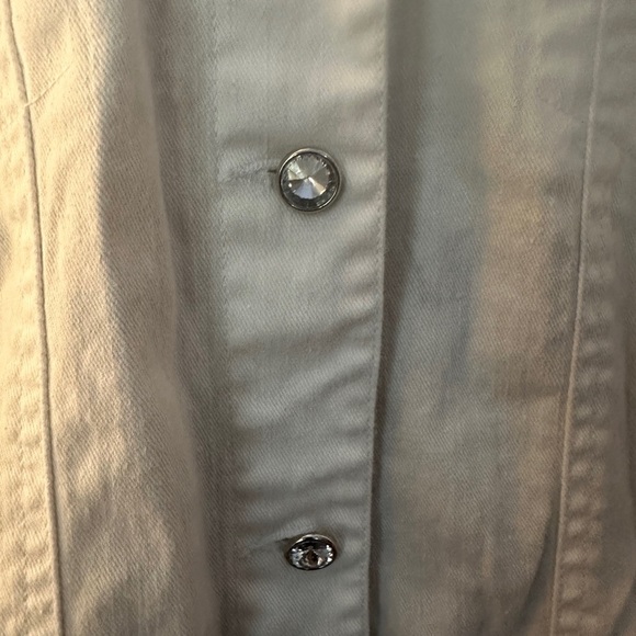 Ruby Rd. White Denim Jacket with Embellishments - Picture 6 of 8